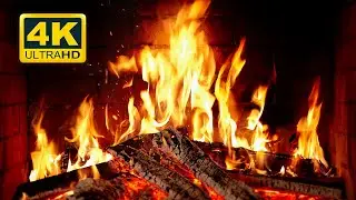 🔥Уютный Камин 4K ULTRA HD! Атмосфера камина с потрескивающими звуками огня