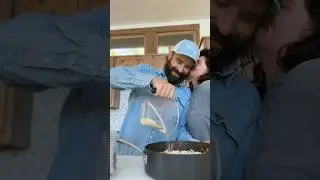 Let&rsquo;s make some baked spaghetti with James 😘 #baking #cooking #love