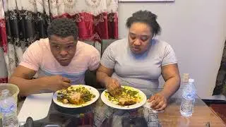 Spinach Soup with Fufu for the First Time|African Food MukBang|Liberian Soul Food