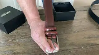 Amazon review video for Mens leather belt