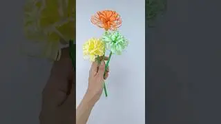 Easy Paper Crafts #flowermaking #paperflower #craftswithpaper #shorts