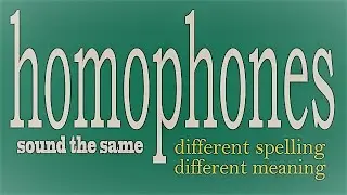 How To Use Homophones In English// Pair of words and homophones// English Gammar