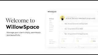 Welcome to WillowSpace - a CRM built with design in mind