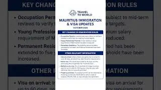 #Mauritius#immigration#&#visa#update#October#2025