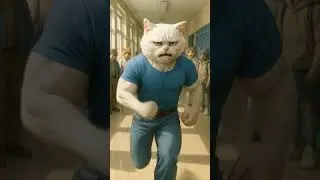 Persian Cat Got Embarrassed After Pooping in Diaper.