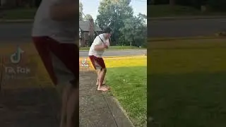Hitting a golf ball at a cop car&hellip; guy hits a golf ball at a cop car #tiktok