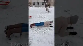 Plank Day 4: Planned 45 sec. Did 1 Minute at -4&deg;C