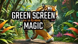 Green screen video | Green screen effects | Green screen tiger running