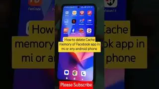 How to delete Cache memory of Facebook app in mi or any android phone #shorts #cache #Android