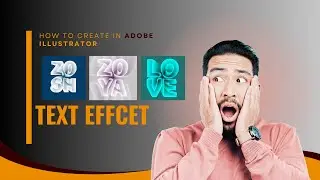 3D Typography Text Effect in Adobe Illustrator | Adobe Illustrator me 3D Typography Text Effect.