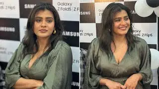 Hebah Patel at Hi-Tech City | Grand Launch Samsung Galaxy Z Flip 5 | heroine Hebah Patel looks