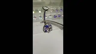 PIERCING TITANIO PARA OMBLIGO DOBLE CRISTAL SWAROVSKI