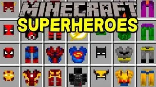 Minecraft SUPERHEROES MOD! | 100+ NEW SUPERHEROES, BATMAN, DEADPOOL, & MORE! | Modded Mini-Game