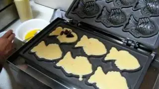 fish waffle maker part 2  taiyaki maker