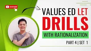 4/1 Values Ed Drills & Rationalization | Values Ed Majorship Drills | LET Reviewers | LET Drills
