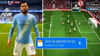 Обновление! FIFA 16 MOD FC 26 Android Offline | Режим карьеры: Полные лица и комплекты формы. Нов...