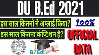 DU B.Ed. 2021. Total Forms Filled in DU B.Ed 2021. How Many Applicants Applied For DU B.Ed 2021.