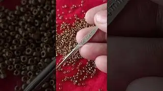 ആരീ വർക് tutorial|How to load sugar beads in aari tulip needle #shorts #aari #malayalam subscribe