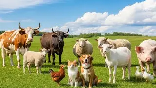 Farm Animal Food Duck ,Buffalo ,Rabbit ,Dog ,Pig ,Elephant ,Goat ,Sheep ,Horse ,Cow  Animal Sound