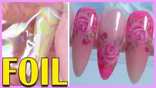 Aprende a DECORAR tus UÑAS con FOIL TRANSFER 😍 / TENDENCIAS de Nail Art 💅💅 SÚPER FÁCIL