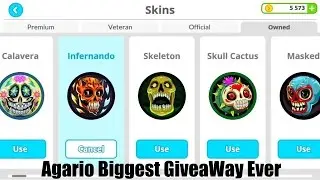 Agario Biggest #Giveaway all Skin For you Guys