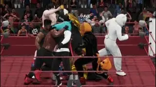 WWE BattleTeam: Mike Dog, George Dog, Knight Jack, & Kevin Leo vs Fred Fazbear, Dave, King, & Andrew
