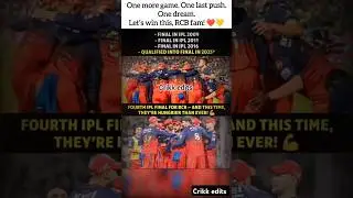 4th Final for RCB! 💥 Will 2025 FINALLY Be Their Year? 🔴 #ipl2025 #cricketshorts #rcb #ipl
