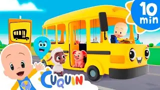 Animal bus | Five Little Wolf Wolf Wolf | Cleo and Cuquin Nursery Rhymes for Kids