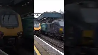 DRS 68007 88007 on nuclear flask train at Cheltenham Spa