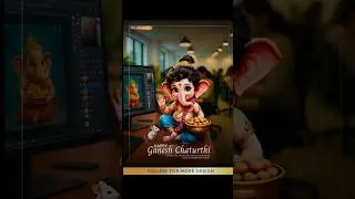 Unbelievable! Ganpati Poster Made in Canva with ChatGPT 😲 | 30s Tutorial. #graphicdesign #shorts