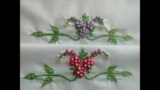 Fiori con Petali Rotondi a Punto Vapore e Punto Catenella