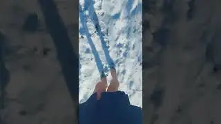 high heels walking in snow