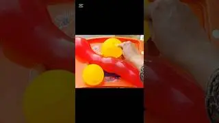 Red snake & yellow balls #asmr #satisfying #poppballons #trending #balloon#experiements #asmrsounds