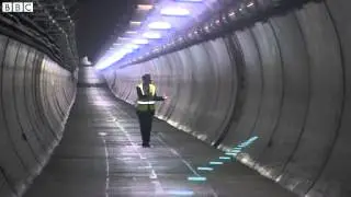 Inside the Eurotunnel service tunnel on its 20th anniversary