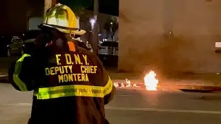 🌟 GAS FED FIRE 🌟 FDNY Bronx 10-75 Box 2482 Gas Emergency Fire from a Sewer
