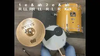 7-Stroke 16th-Note Funk Pattern, Full Lesson #funkdrumming #drumlesson #rudiments #learndrums #drum