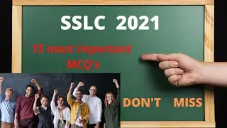 SSLC 2021 MODEL QUESTION PAPER #7 | MOST IMPORTANT QUESTIONS | 10TH EXAM MCQ's  | SSLC PASSING MARKS