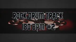 Heavy Rock Drum Track 180 BPM (HQ,HD)