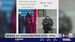 Sen. Sanders goes viral at inauguration