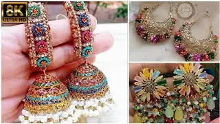 Traditional artificial earrings Latest design  for girls#jewellery #earrings 