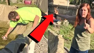 ОНА БРОСИЛА ЕГО ИГРУШКИ В СЛИЗЬ! УЖАСНЫЕ ПРОБЛЕМЫ С ПОКРЫТИЕМ ДЛЯ БАССЕЙНА!