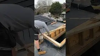 Adding a tilt to our skylight upstands 👌 #skylights #upstands #flatroof #windows #renovation #roof