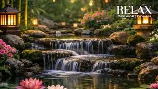 Beautiful Relaxing Piano Music, water flow | Deep Sleep & Stress Relief Music