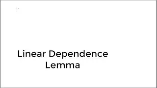 Math347 linear dependence lemma (part 1 of 2)