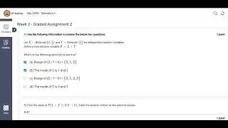 IIT MADRAS BS DEGREE | Statistics 2 Week 2 Graded Assignment Solutions | Sep 2025