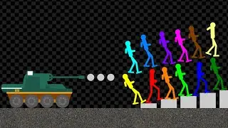 Survival Stickman Race: Run From Mini Tank