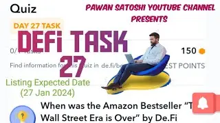 27th Day (23 Jan) De.fi Task 27  by Pawansatoshi # freeairdrop #freemining #freeairdrops #crypto