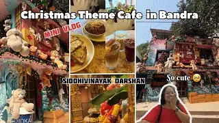 Visiting Christmas Theme cafe🎄🧸 #minivlog #youtube #cafe #christmas #bandra 