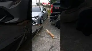 loading and unloading a lowered car on rollback flatbed towtruck#wrecker#viral#repo#fail#winchout.