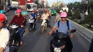 Traffic walking Nha trang Vietnam